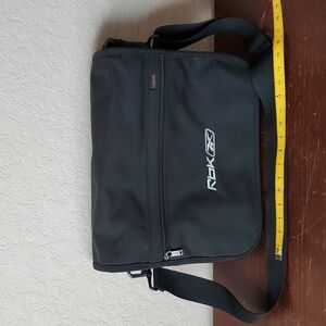 EUC. Tumi Reebok Flap Zip Crossbody Shoulder Bag Black